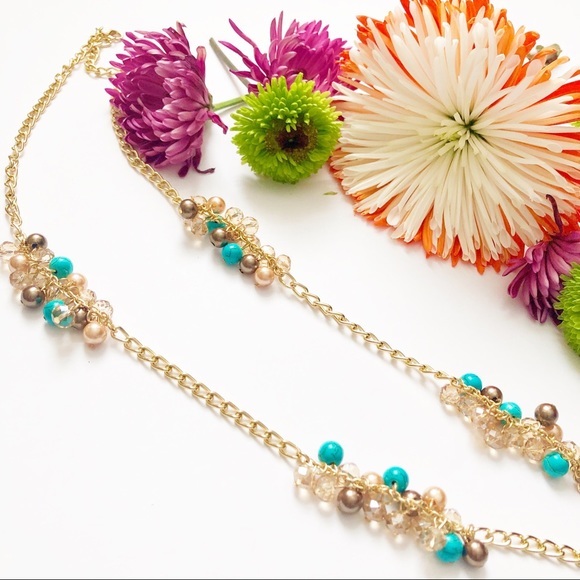 Fashion Jewelry Jewelry - {hp} Long Beaded Chain Link Necklace Set